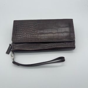 Safekeeper Brown Croc Wallet